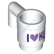 Деталь Лего Кружка 'I' Heart 'Hlc' Цвет Белый