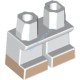 Деталь Лего Ноги Короткие С Рисунком Цвет Белый