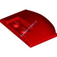Деталь Лего Клин 3 x 4 x 2/3 Тройной Изогнутый Цвет Красный