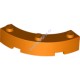 Деталь Лего Кубик Круглый Угол 4 х 4 С Тремя Шляпками Цвет Оранжевый