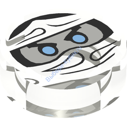 Деталь Лего Плитка Круглая 1 х 1 С Рисунком Цвет Прозрачный