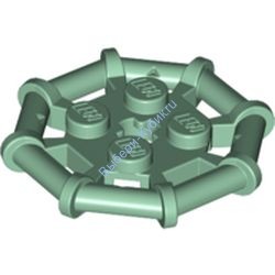 Деталь Лего Пластина 2 х 2 С Восьмиугольным Бампером По Периметру Цвет Песочно-Зеленый