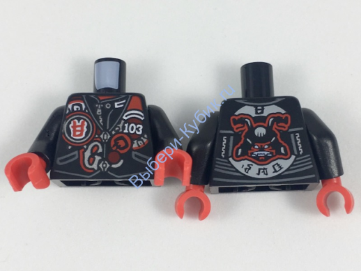 Деталь Лего Торс С Рисунком Цвет Черный