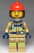 Минифигурка Лего Сити -  Fire - Reflective Stripes cty0960