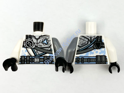 Деталь Лего Торс С Рисунком Цвет Белый