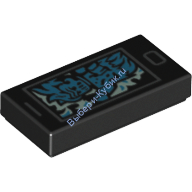 Деталь Лего Плитка 1Х2 "Смартфон" Цвет Черный