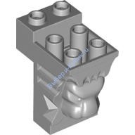 Деталь Лего Кубик Модифицированный 2 х 3 х 3 С Головой Льва Цвет Светло-Серый