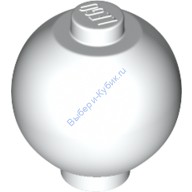 Деталь Лего Кубик круглая сфера 2 x 2 с штырьком/ корпус робота Цвет Белый