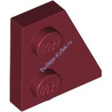 Деталь Лего Пластина Клин 2 х 2 Правая Цвет Темно-Красный