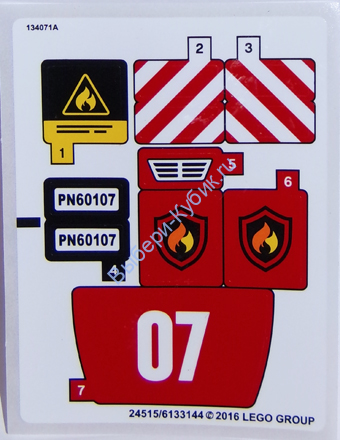 Наклейки К Набору Лего 60107 - Северо-Американская версия - (24515/6133144)