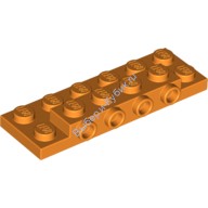 Деталь Лего Пластина 2 х 6 х 2/3 С 4 Шляпками На Боку Цвет Оранжевый
