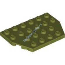 Деталь Лего Пластина Клин 4 х 6 Обрезанные Углы Цвет Оливковый Зеленый
