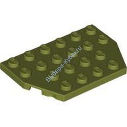 Деталь Лего Пластина Клин 4 х 6 Обрезанные Углы Цвет Оливковый Зеленый