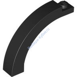 Деталь Лего Арка 1 x 5 x 3 1/3 Закругленный Верх Цвет Черный