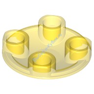 Деталь Лего Пластина Круглая 2 х 2 С Округлым Дном Цвет Прозрачно-Желтый
