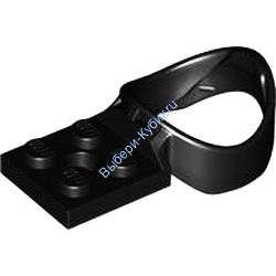 Деталь Лего Пластина Модифицированная 2 x 2 С Шариковым Держателем Цвет Черный