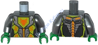 Детали Лего Торс Доспехи Рыцарей Нексо Цвет Темно-Серый