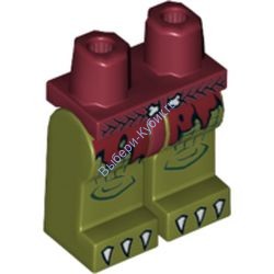 Деталь Лего Ноги С Рисунком Цвет Темно-Красный