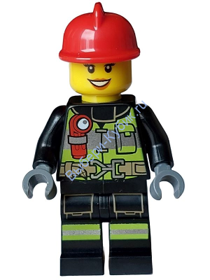 Минифигурка Лего Сити - Женщина -Пожарный cty1596