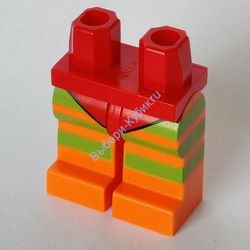 Деталь Лего Ноги С Рисунком Цвет Красный
