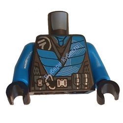 Деталь Лего Торс С Рисунком Цвет Перламутрово-Темно-Серый