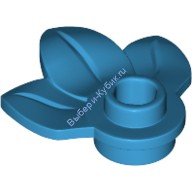Деталь Лего Пластина Круглая 1 Х 1 С 3 Листьями Цвет Темно-Лазурный