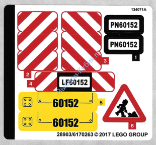 Наклейки К Набору Лего 60152 - (28903/6170263)