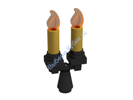 Набор Деталей Лего От Выбери Кубик ПОДСВЕЧНИК Черный  4225