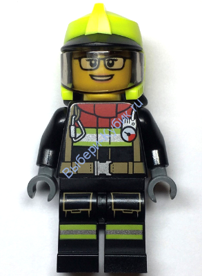 Минифигурка Лего Сити Девушка Пожарный cty1544