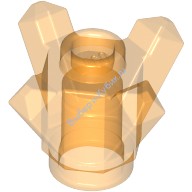 Деталь Аналог Совместимый С Лего Камень / Кристалл 1 х 1 4 Точки Цвет Прозрачно-Оранжевый 