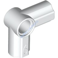 Деталь Лего Техник Коннектор Угловой #6 - 90 Градусов Цвет Белый