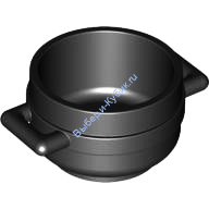 Деталь Лего Котел 3 х 3 х 1 & 3/4 С Ручками Цвет Черный