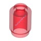 Деталь Лего Кубик Круглый 1 х 1 Открытый Штырек Цвет Прозрачно-Красный