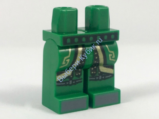 Деталь Лего Ноги С Рисунком Цвет Зеленый
