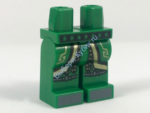 Деталь Лего Ноги С Рисунком Цвет Зеленый