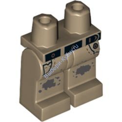 Деталь Лего Ноги С Рисунком Цвет Темно-Песочный