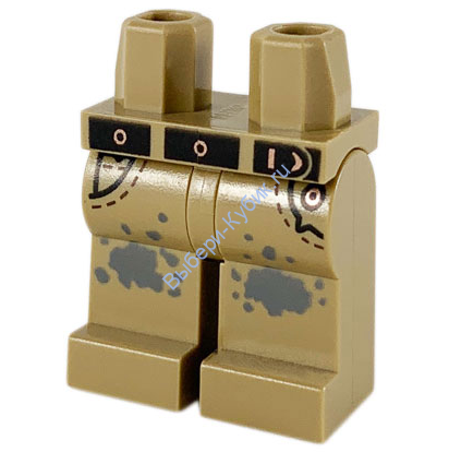 Деталь Лего Ноги С Рисунком Цвет Темно-Песочный