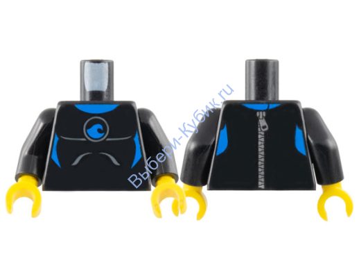 Деталь Лего Торс С Рисунком Цвет Черный