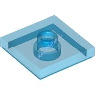 Деталь Лего Пластина 2 х 2 С Желобком И Одной Шляпкой В Центре Цвет Прозрачно-Синий