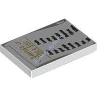 Деталь Лего Плитка 2 х 3 с Рисунком Цвет Белый