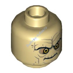 Деталь Лего Голова Минифигурки Двусторонняя Цвет Песочный