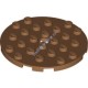 Деталь Лего Пластина Круглая 6 х 6 С Отверстием Цвет Карамельный