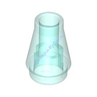 Деталь Лего Конус 1 х 1 С Верхним Пазом Цвет Прозрачно-Голубой