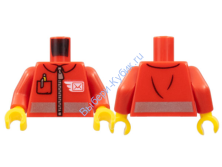 Деталь Лего Торс С Рисунком Цвет Красный