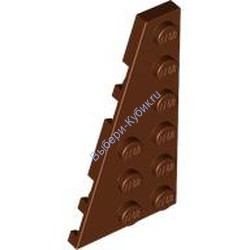 Деталь Лего Пластина Клин 6 х 3 Левая Цвет Коричневый