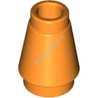 Деталь Лего Конус 1 х 1 С Верхним Пазом Цвет Оранжевый
