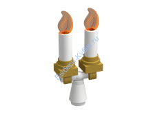 Набор Деталей Лего От Выбери Кубик ПОДСВЕЧНИК Белый 4225