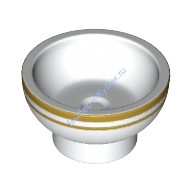 Деталь Лего Чаша С Золотым Ободком Цвет Белый