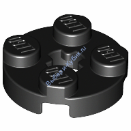 Деталь Лего Пластина Круглая 2 х 2 С Отверстием Под Ось Цвет Черный