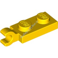 Деталь Лего Пластина 1 х 2 С Горизонтальной Защелкой На Конце Цвет Желтый